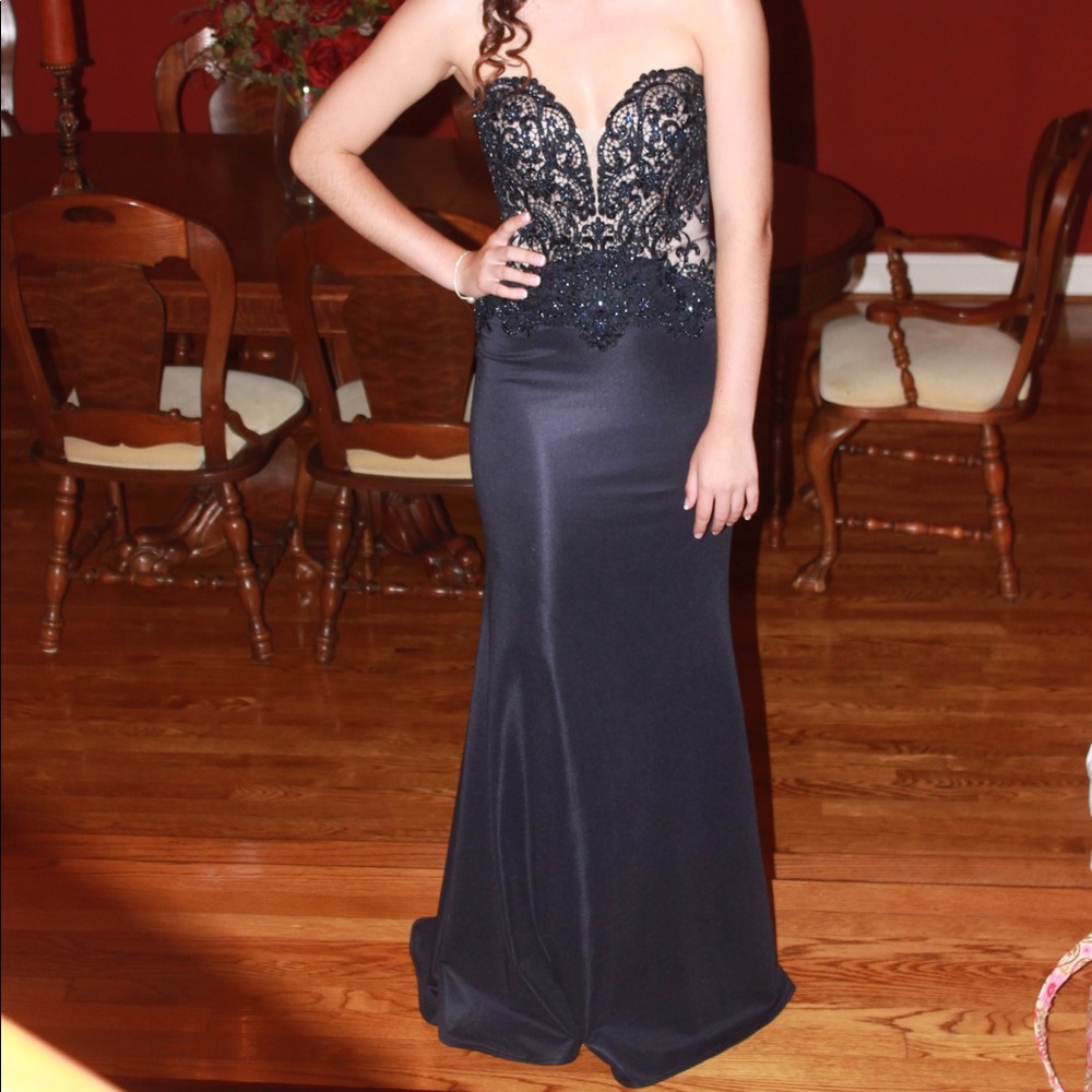 Navy prom dress